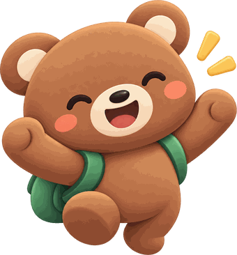 Cub holding a coin